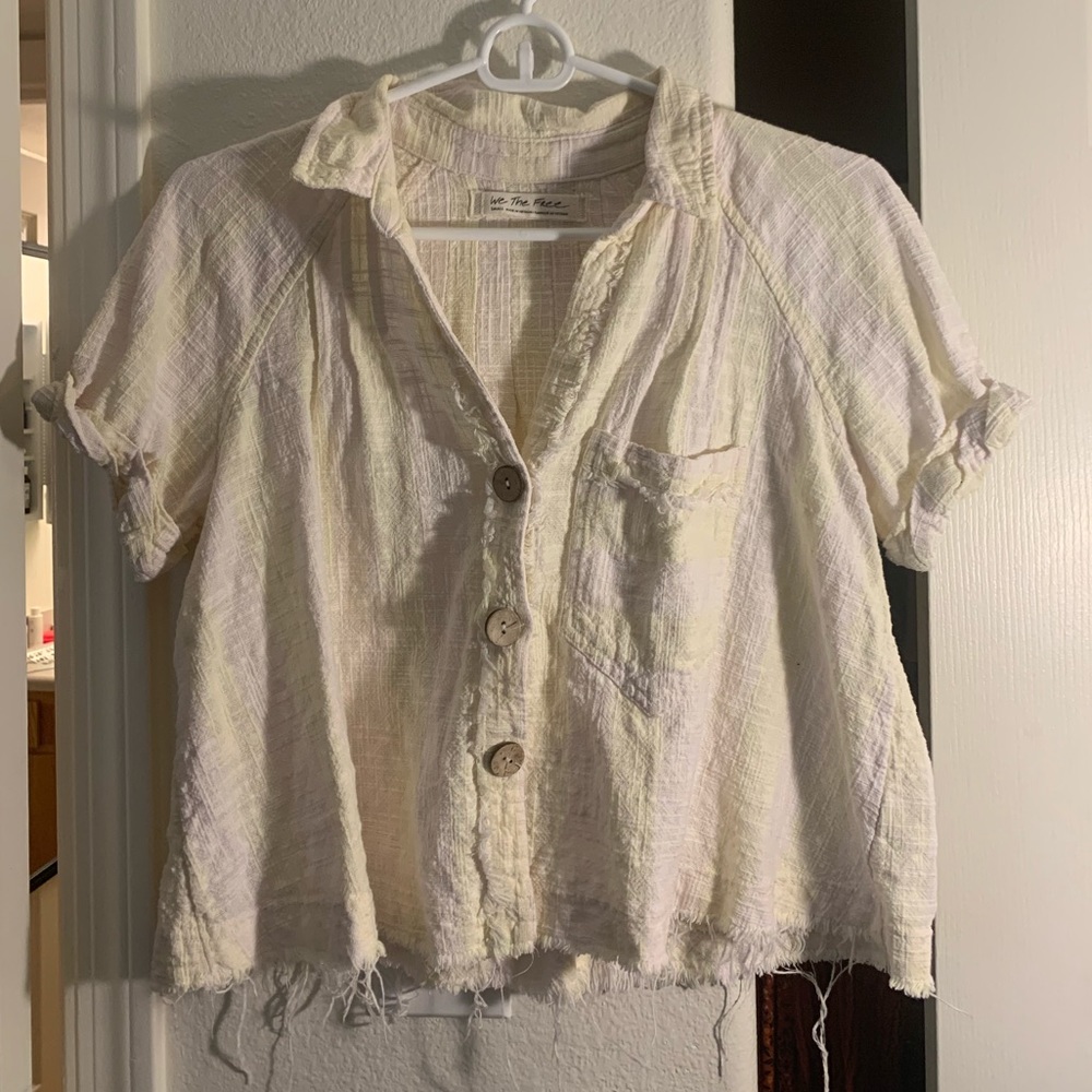 Free people button up blouse